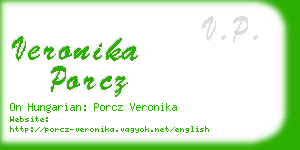 veronika porcz business card